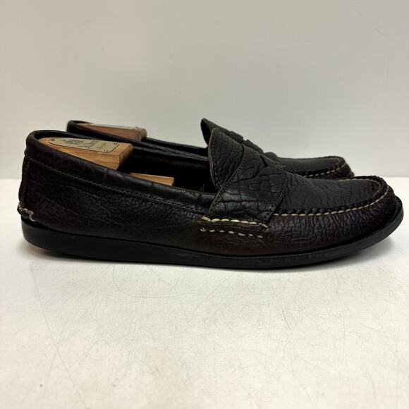 EUC RARE Rancourt & Co. x Bill\'s Khakis Bison Penny Loafer Moc Maine USA 11 D main image 4